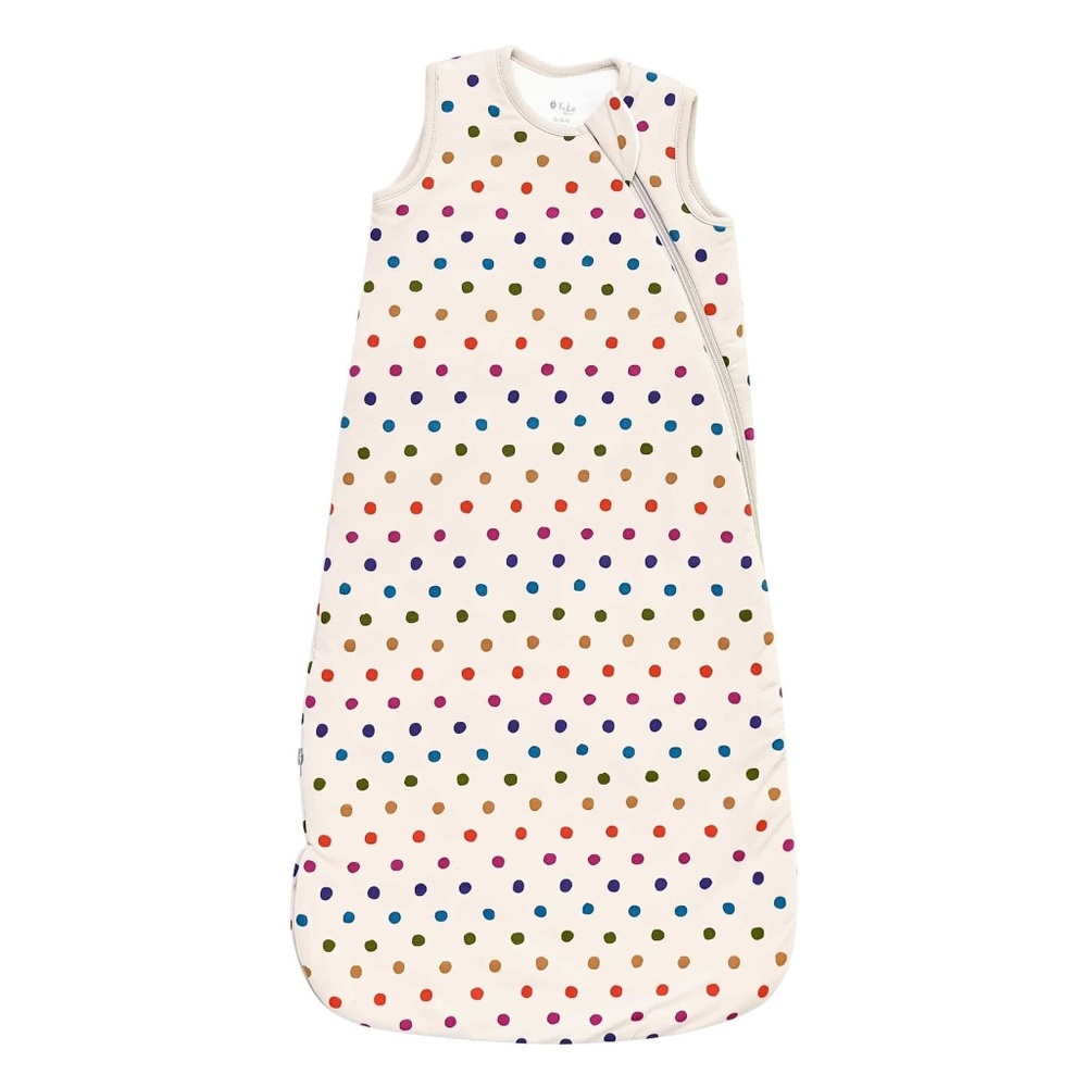 1.0 Tog Printed Sleep Bag - Oat Rainbow Polka Dots - 18-36